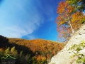 Góra MATRAGONA jesienią - na jej zboczach źródła mają rzeki Osława i Solinka.