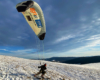 Snow Gliding - sport ekstremalny i niepowtarzalna atrakcja wymyślona w Bieszczadach - na zdjęciach SnowGliding na górze Rzepedka na terenie Nadleśnictwa Lesko.