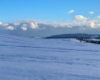 SnowGliding na górach nad Wolą Sękową - na nartach Wacław Kuzło.