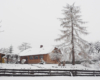 Główna siedziba Biura Podróży Bieszczader w Mokrem przysypana śniegiem.