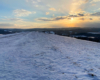 Zachód słońca na pograniczu Bieszczad i Beskidu Niskiego - BIAŁY WIERCH 597m zimą między Kulasznem, Szczawnem i Wysoczanami.