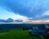 Zachód słońca na granicy Bieszczad i Beskidu Niskiego sfotografowany podczas Wyprawy samochodem 4x4 UAZ z przewodnikiem - niepowtarzalna atrakcja i chwile...