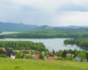 Niepowtarzalny widok na Zalew Soliński z punktu widokowego na górze Kiczera 517m obok noclegów Kiczara - pokoje i drewniane domki z klimatem.