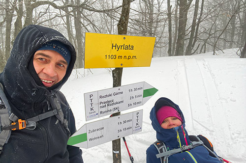 HYRLATA wędrówka na nartach ski tour po Bieszczadach zimą