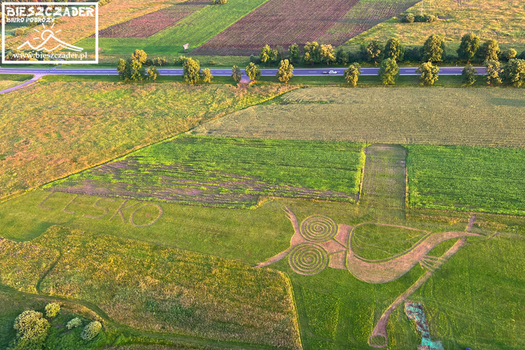 Największa na świecie SOWA wykonana na ziemi odpowiednim koszeniem trawy - startowisko paralotniowe należące do Powiatu Leskiego.